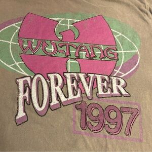 Wu Tang Forever 1997 Album Vintage Style Pink Purple Green T Shirt Size Small